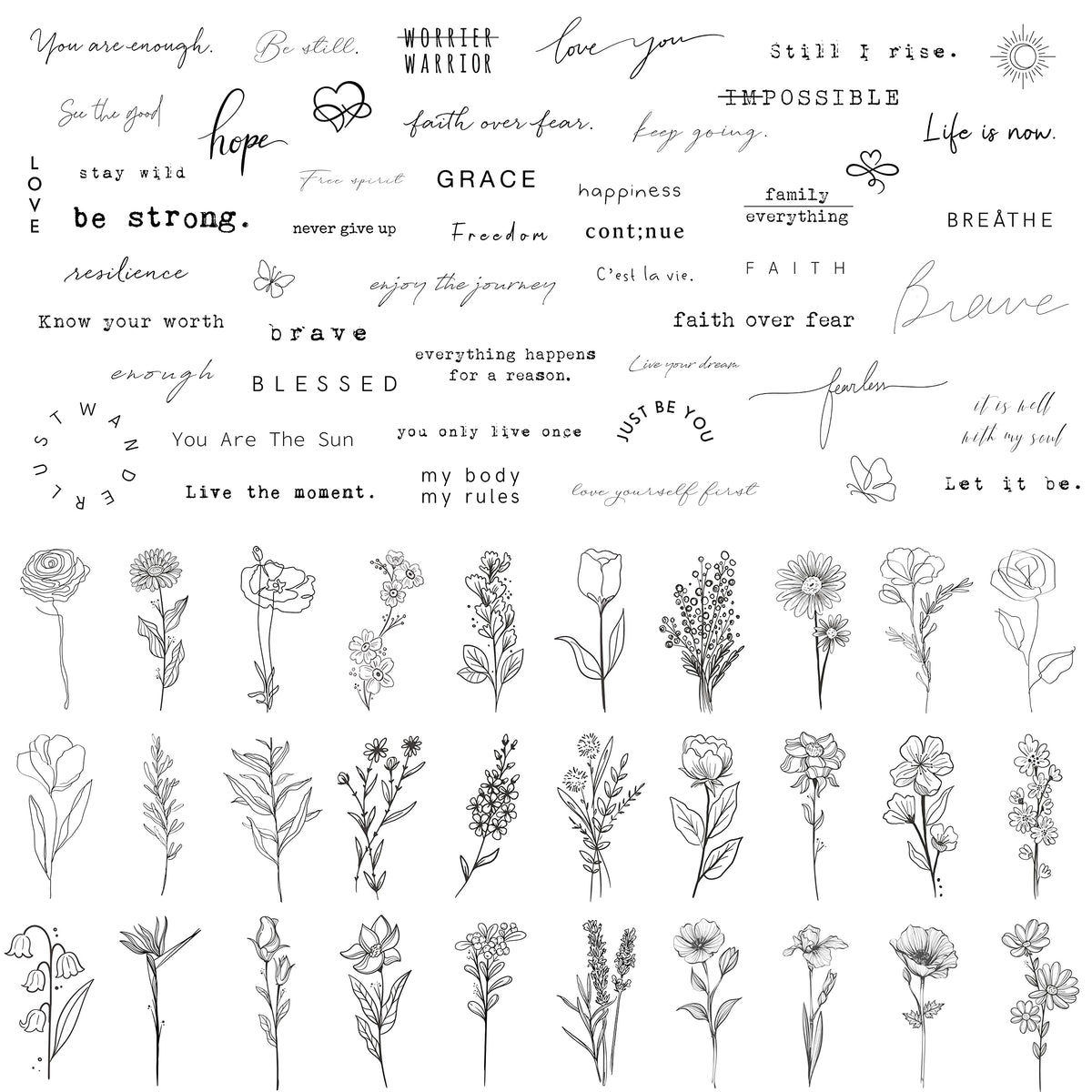TATUWST front packaging showing 60-sheet temporary tattoo set, ideal for parties