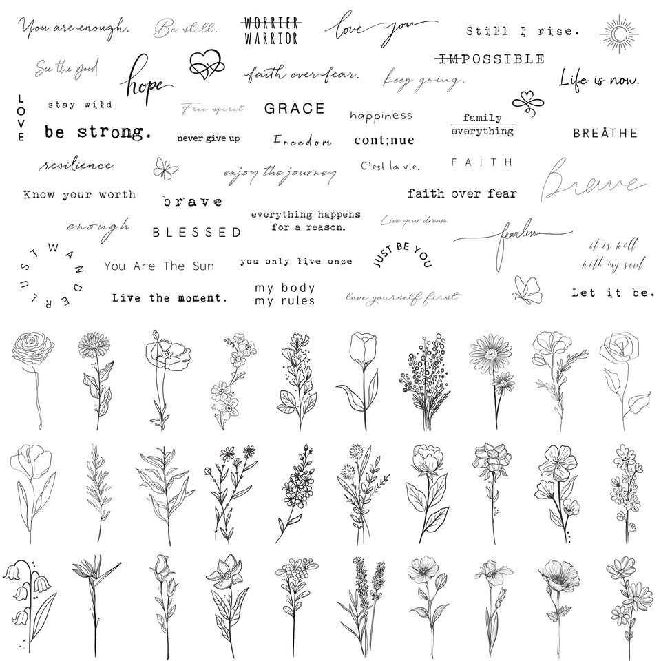 TATUWST front packaging showing 60-sheet temporary tattoo set, ideal for parties