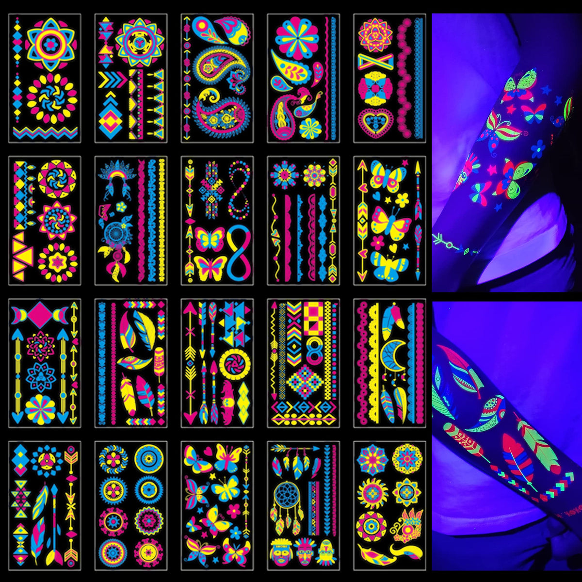 TATUWST front sheet display showing neon designs and quick selection benefit