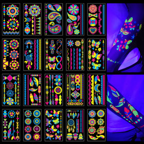 TATUWST front sheet display showing neon designs and quick selection benefit