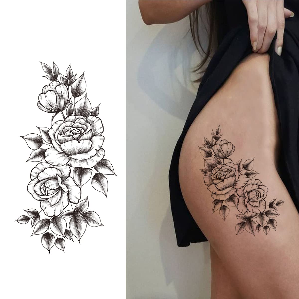 Tazimi tattoos on wrist and ankle showing stylish wearable blooms