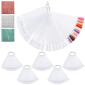 Tbestmax front view of clear square swatch sticks kit showing organized set and rings