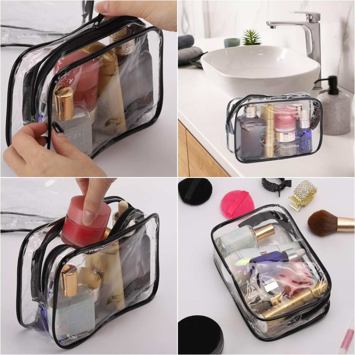 Tbestmax pouch placed inside a travel bag illustrating easy access on the go