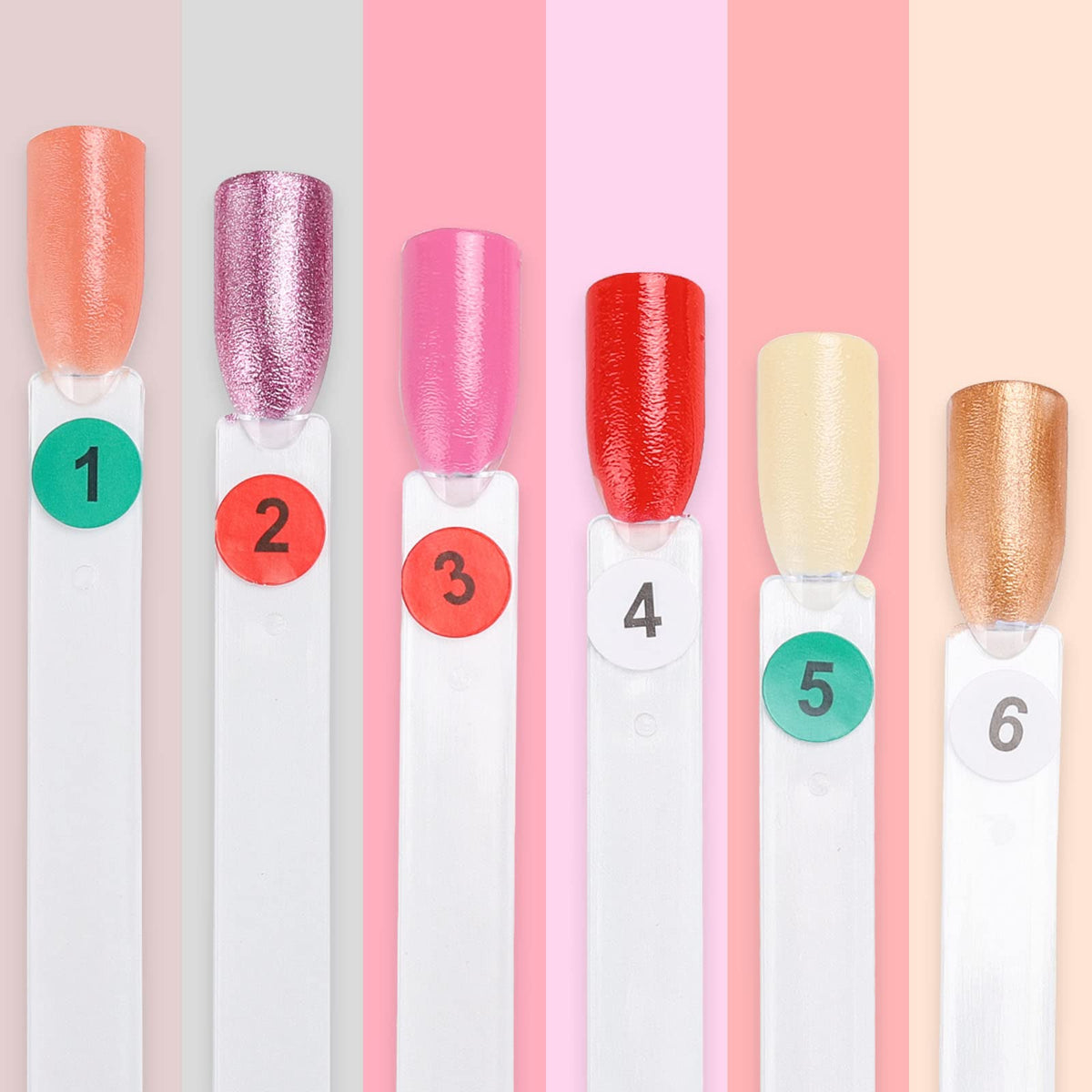 Tbestmax swatch stick with layered polish showing opacity and color result