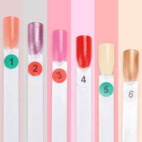 Tbestmax swatch stick with layered polish showing opacity and color result