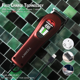 TCMKY accessories with guide combs for consistent length control and styling