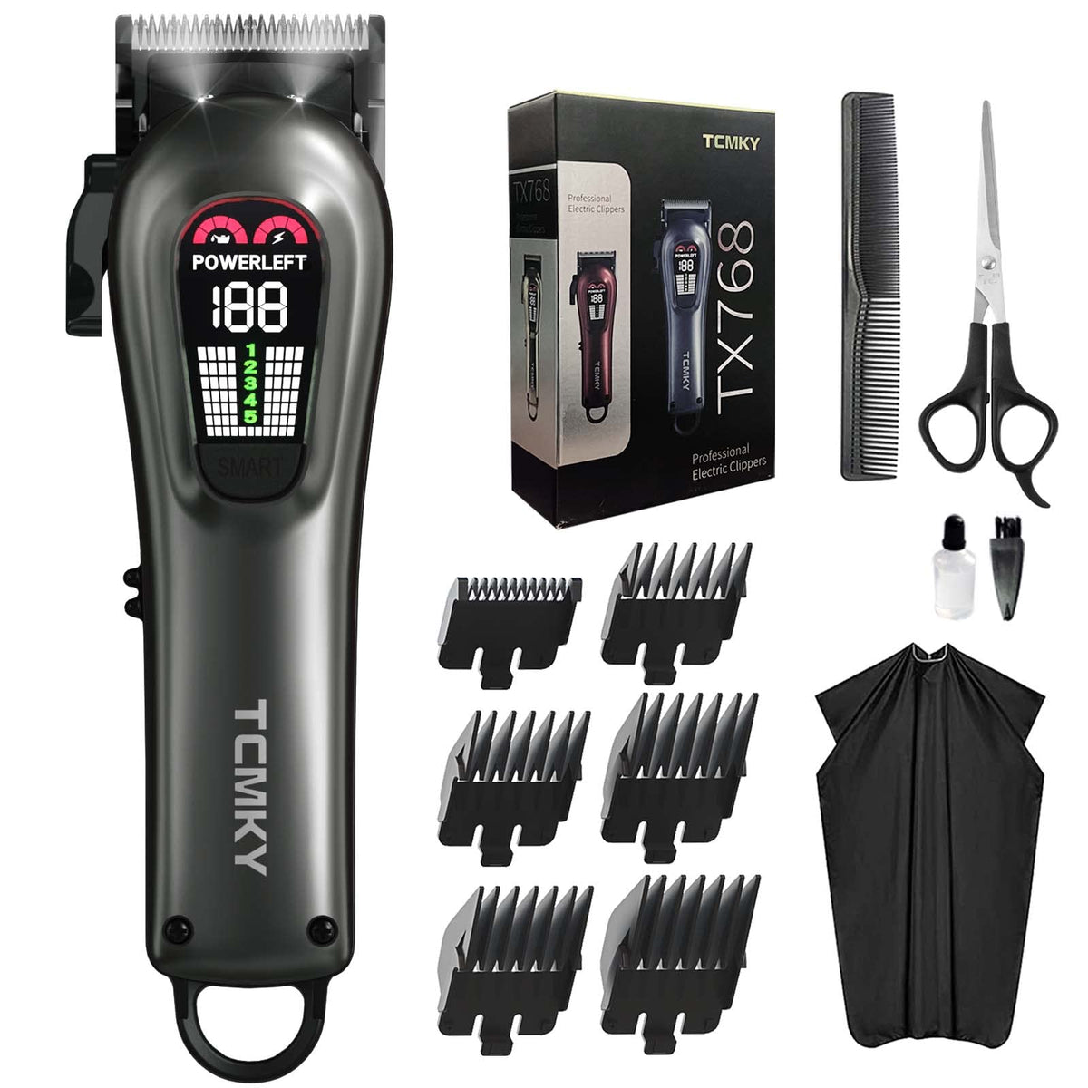 TCMKY front view showing sleek silvery clipper, highlighting professional design