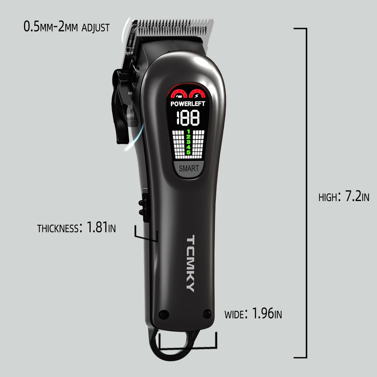 TCMKY size comparison next to ruler showing compact, travel-friendly dimensions