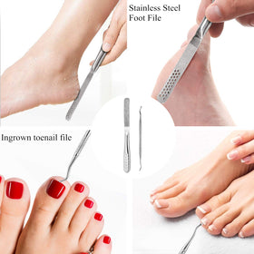 TCOCOS foot file head with silicone pad showing secure blade fit