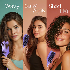 Tcsxady brush in use on wet hair speeding drying and smoothing frizz