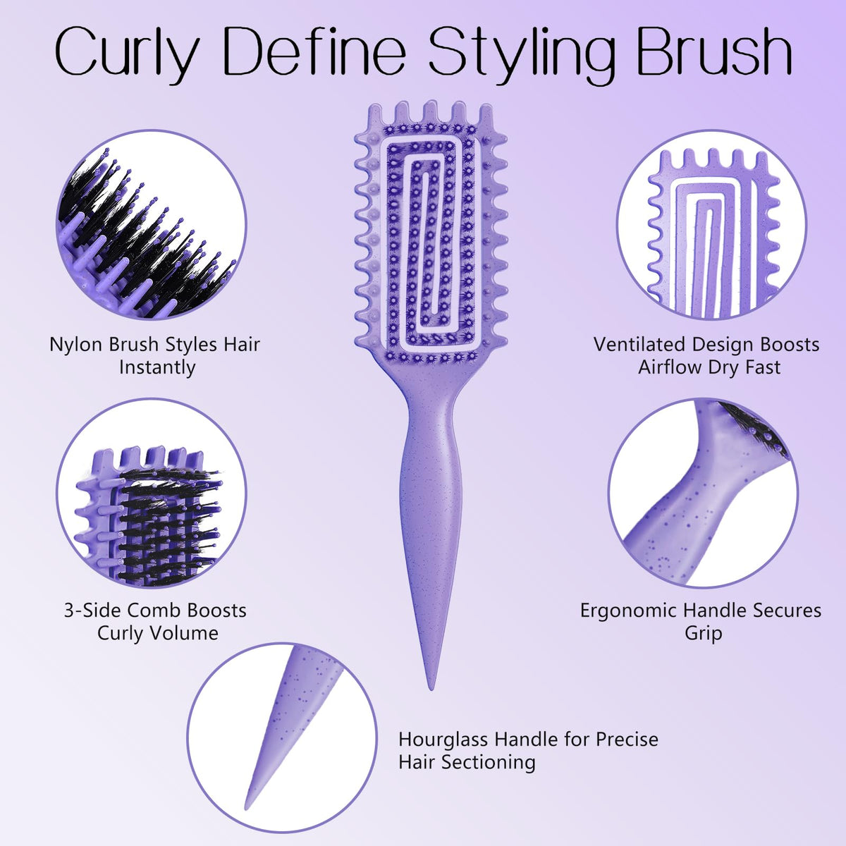 Tcsxady brush vented head close-up boosting airflow for faster blow-drying