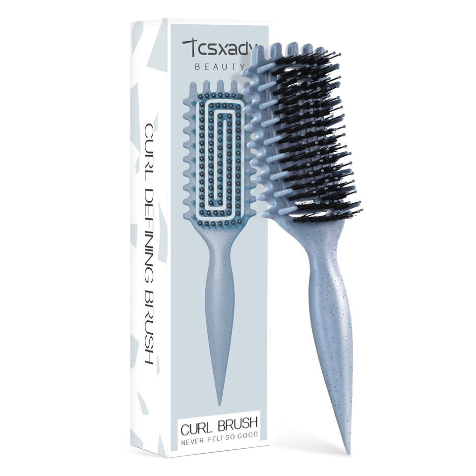 Tcsxady front view of brush showing head and vents for faster styling