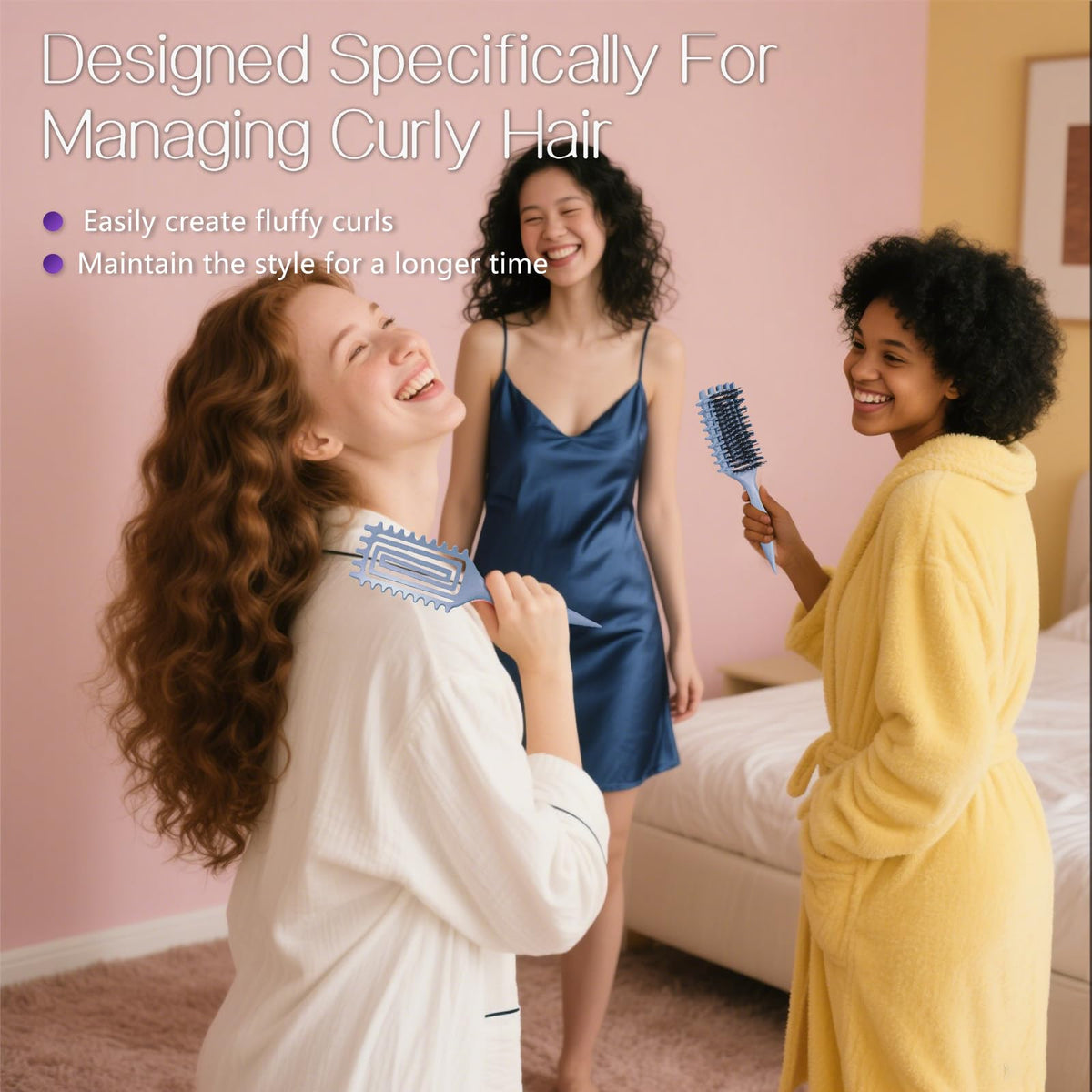 Tcsxady brush in wet hair use speeding blow-drying and shaping curls