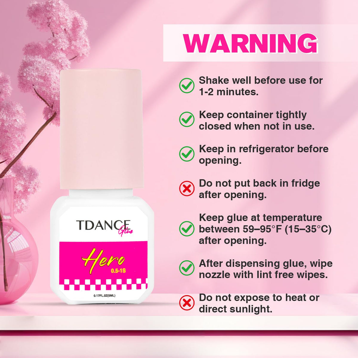 TDANCE before and after lash extensions showing lasting natural-looking results benefit