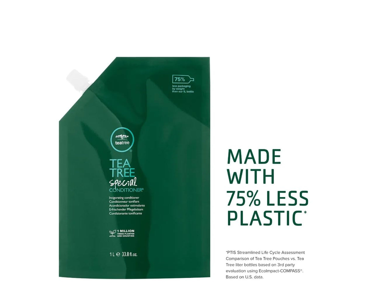 Tea Tree conditioner creamy texture close-up demonstrating smooth slip