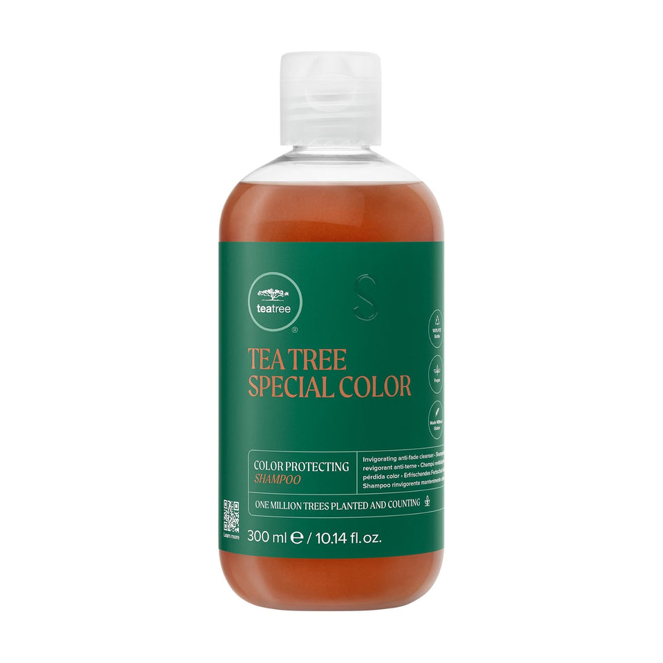 Tea Tree front bottle showing brand and color-protecting formula benefits