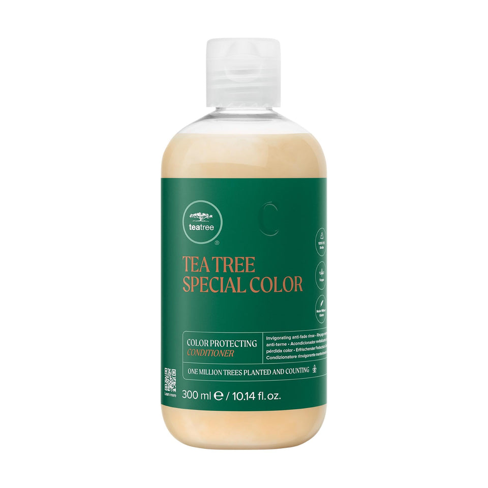 Tea Tree front bottle showing product and clear color-protecting benefit