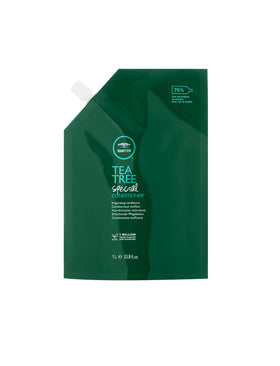Tea Tree pouch front view showing brand and refill benefit