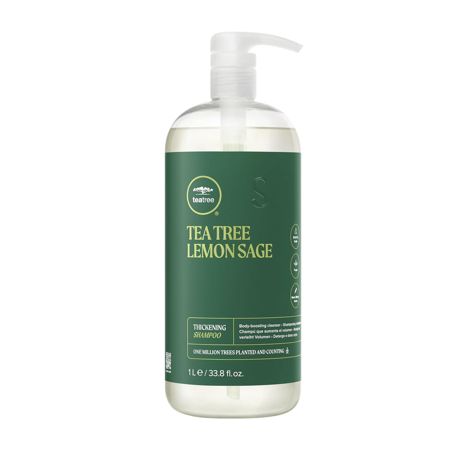 Tea Tree front bottle showing label and citrus herbal fragrance benefits