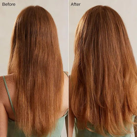 Tea Tree conditioner texture on hand showing lightweight creamy gloss benefit