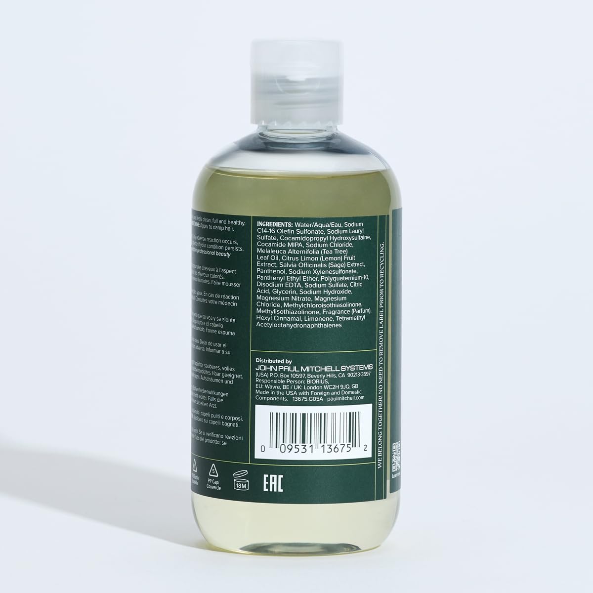 Tea Tree bottle staged in bathroom lifestyle scene conveying fresh routine