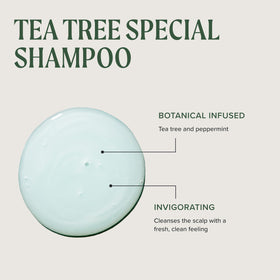 Tea Tree bottle staged in bathroom lifestyle setting for routine use and sensory appeal