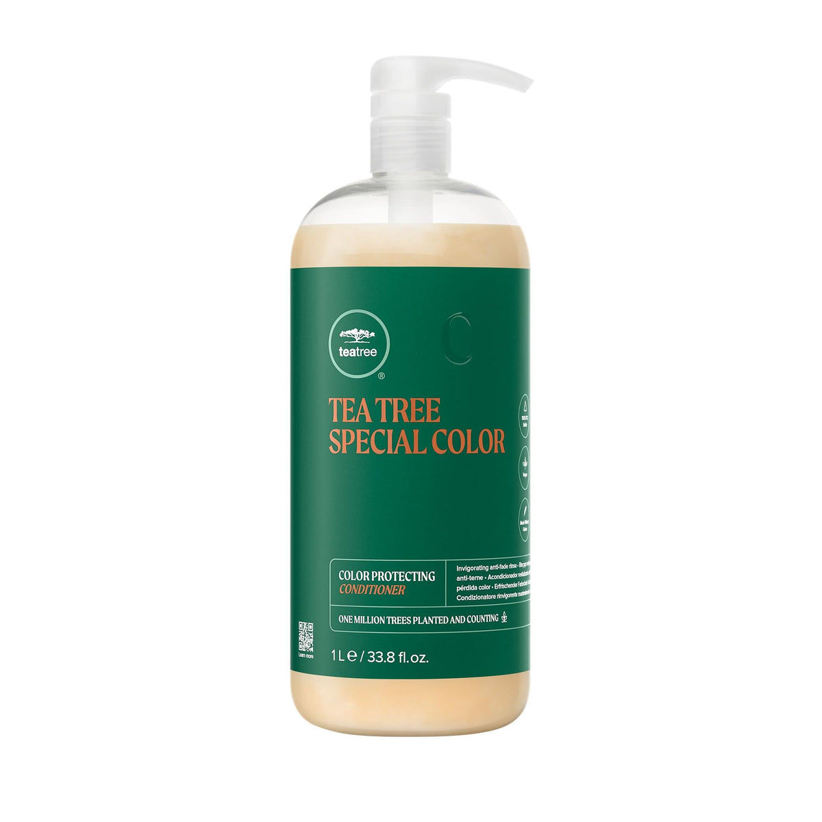 Tea Tree front bottle showing label and size for clear product identification and benefit