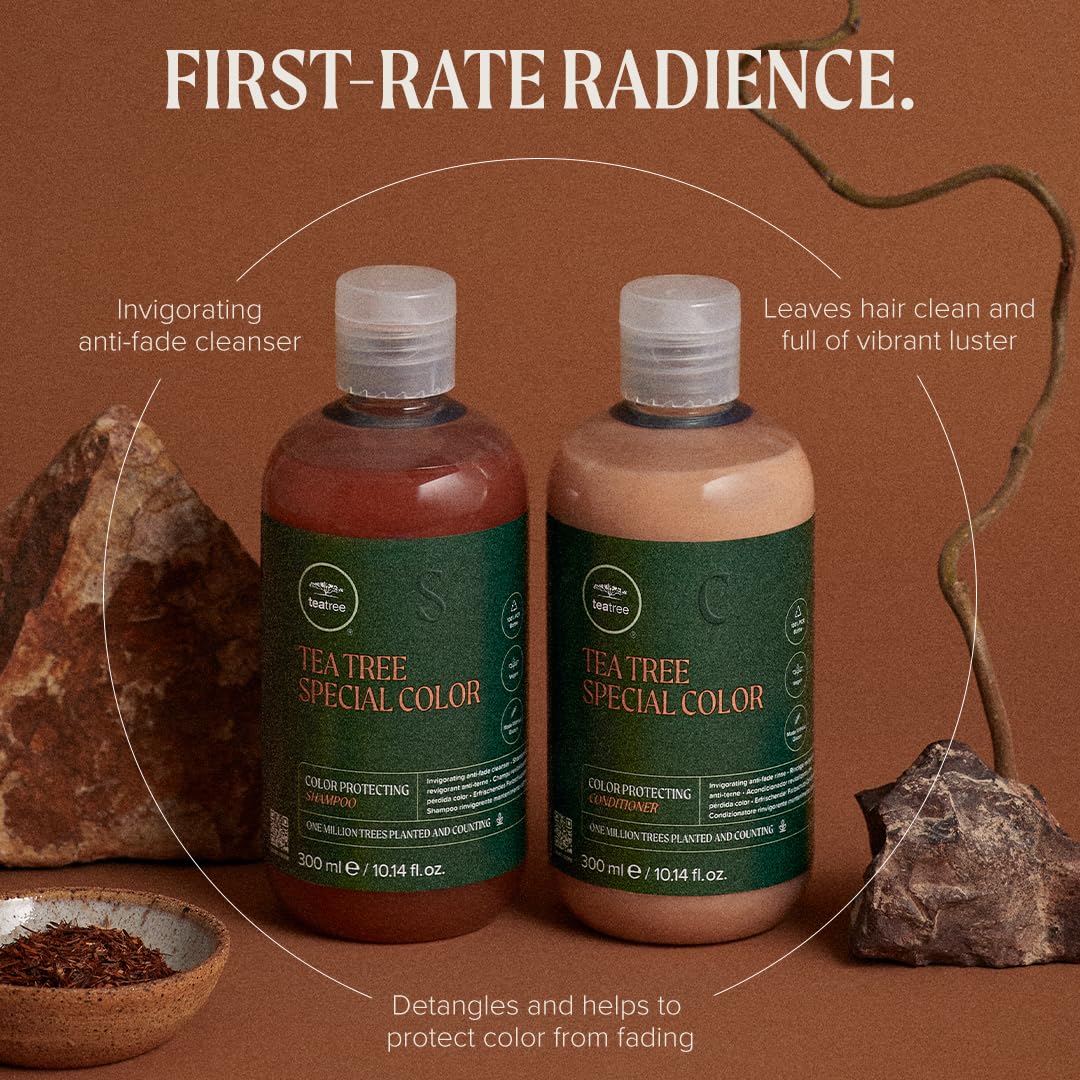 Tea Tree back label detail highlighting ingredients and protective benefits