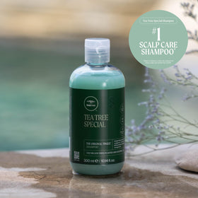 Tea Tree lifestyle bathroom scene presenting an invigorating morning routine benefit