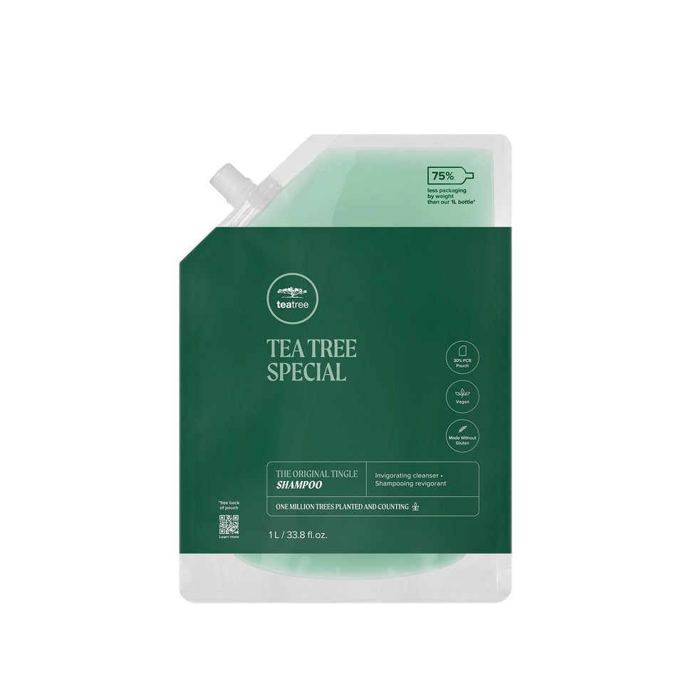 Tea Tree front bottle showing brand and size, highlights deep-clean benefit