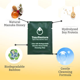 TearRestore close-up bamboo wipe texture highlighting ultra-soft fibers and gentle touch
