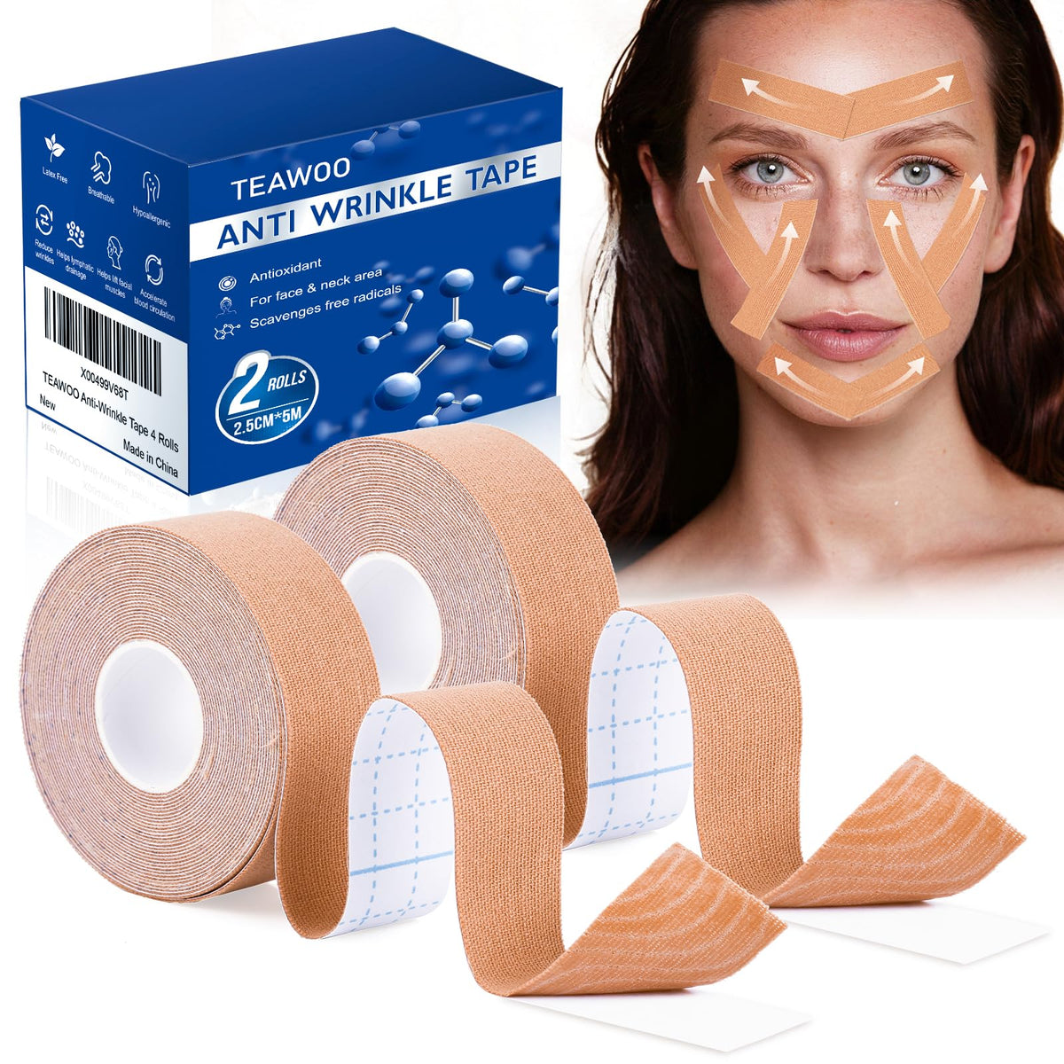 TEAWOO front packaging showing two rolls and product benefits
