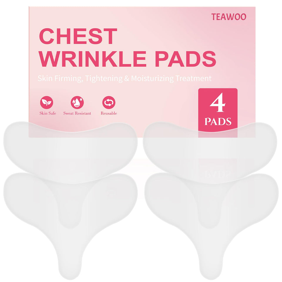 TEAWOO front packaging showing four chest pads and branding, clear benefit visible