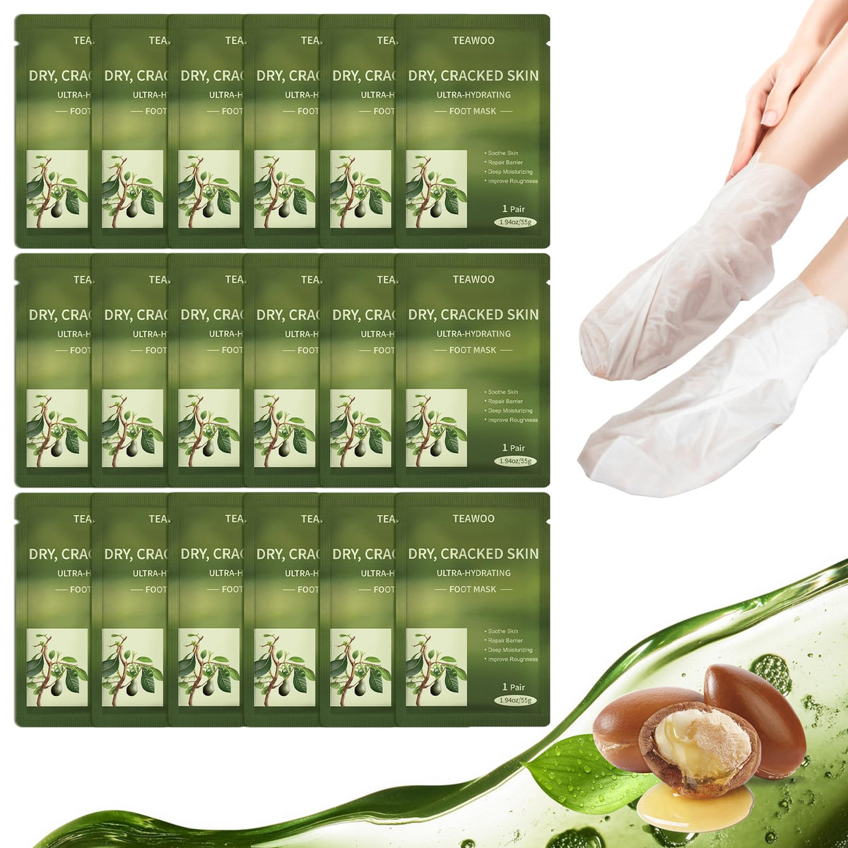 TEAWOO front packaging showing 18 pairs and product benefits