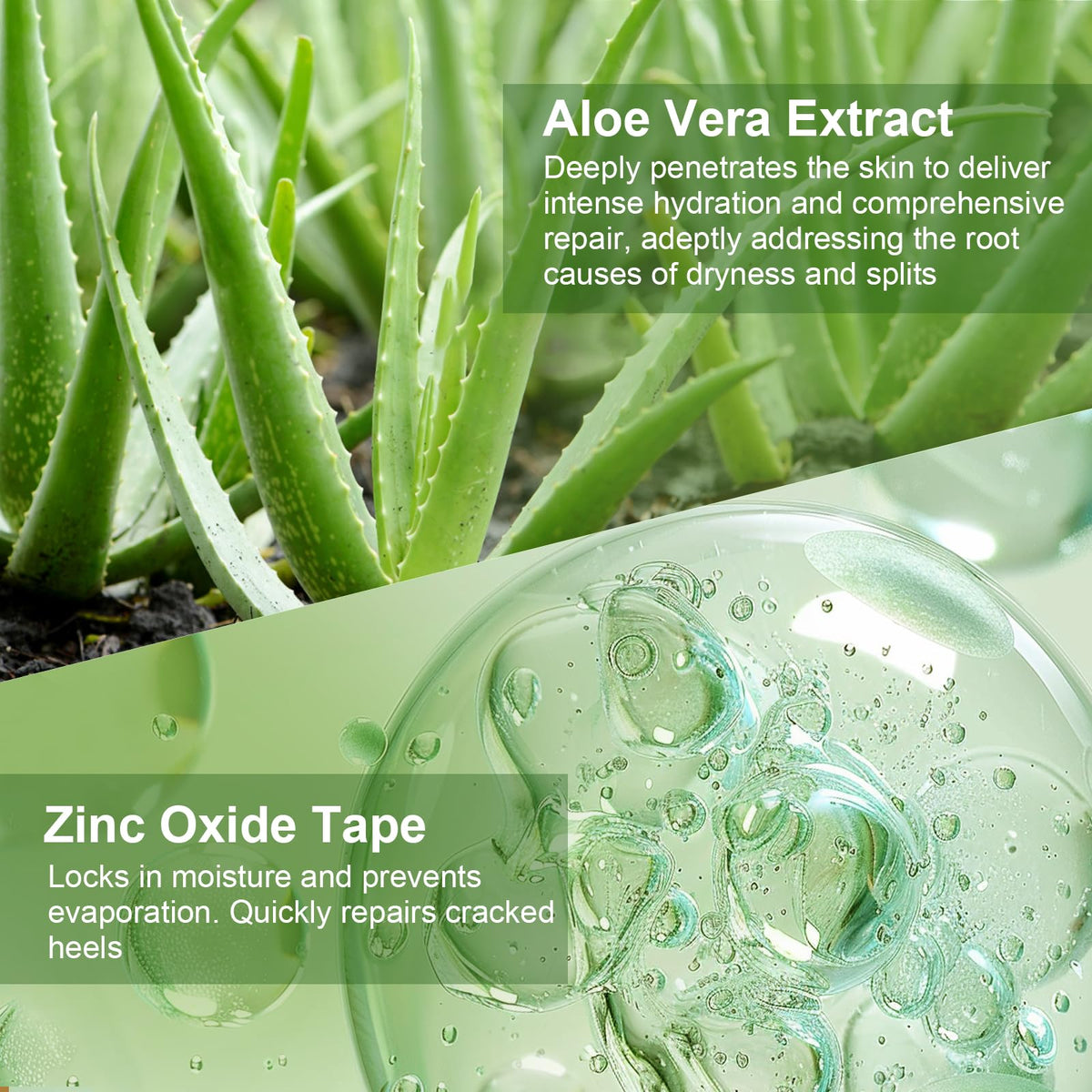 TEAWOO label highlighting aloe vera and zinc oxide, clarifies active benefits