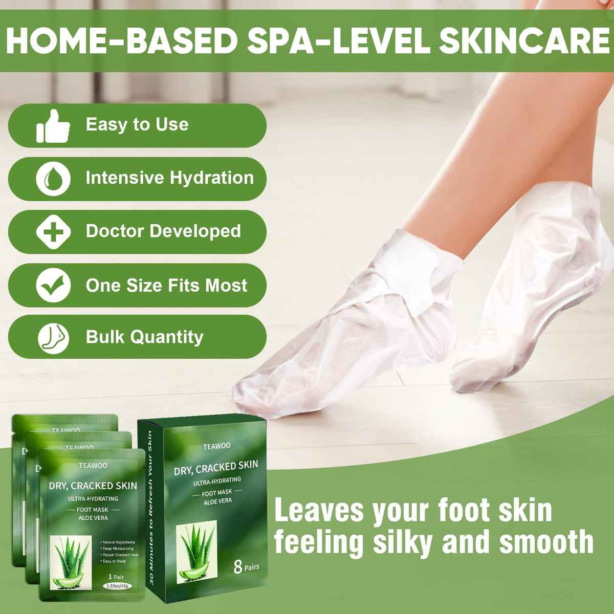 TEAWOO mask worn on foot for scale, illustrating one-size-fits-most comfort