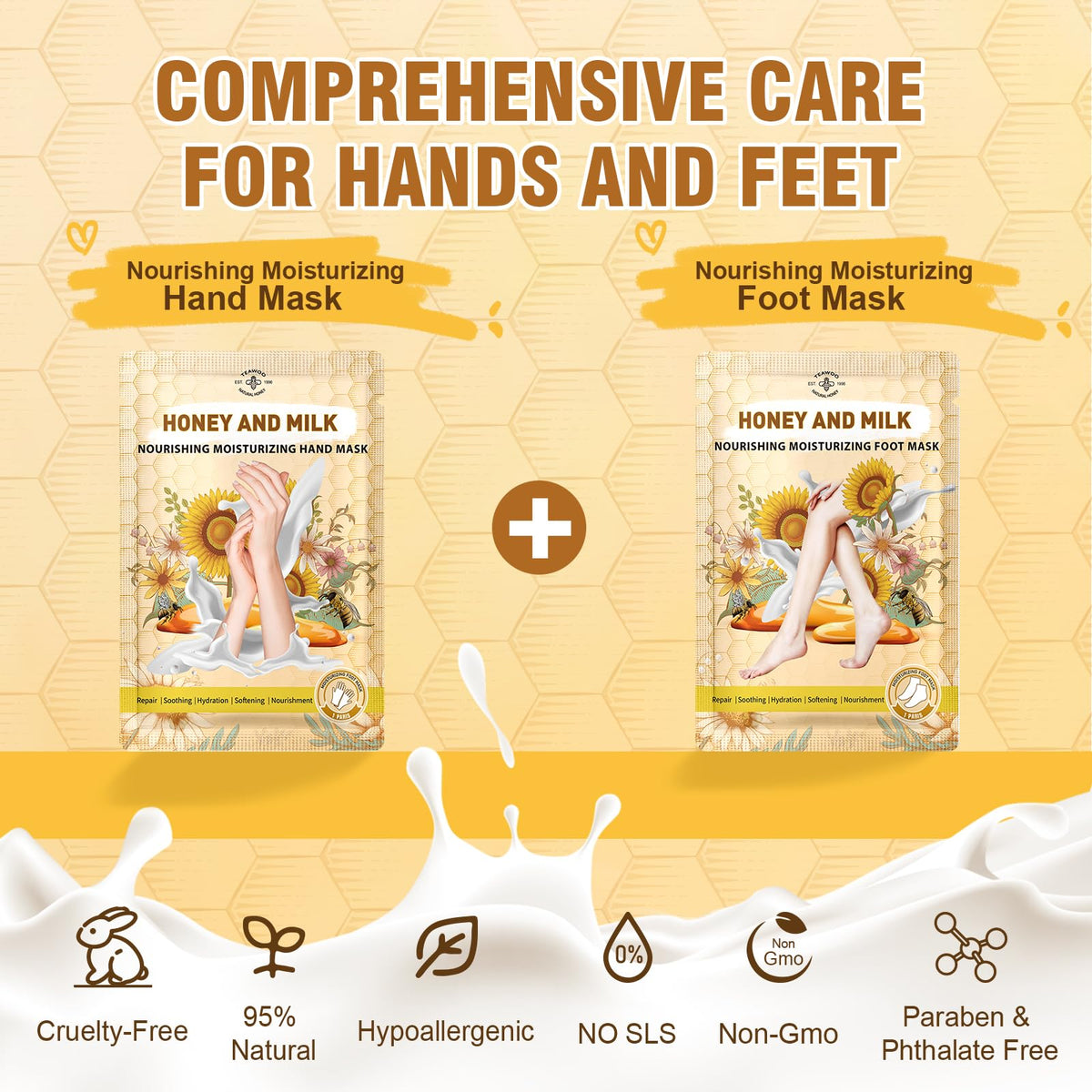 TEAWOO opened single pair glove and sock ready for mess-free application