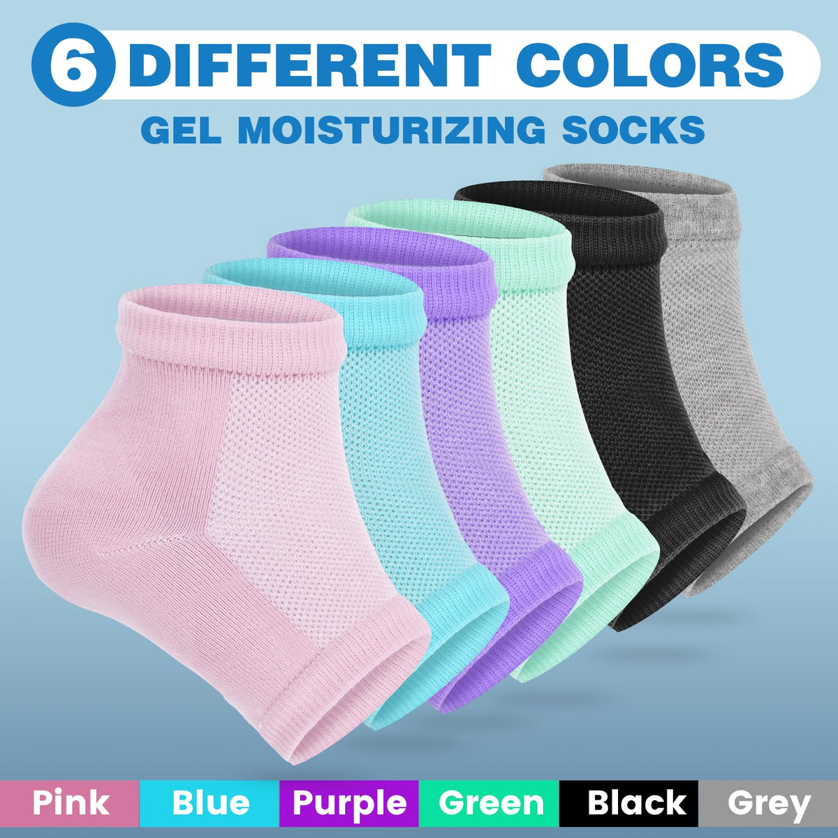 TEAWOO toeless sock top view highlighting breathable design and comfort
