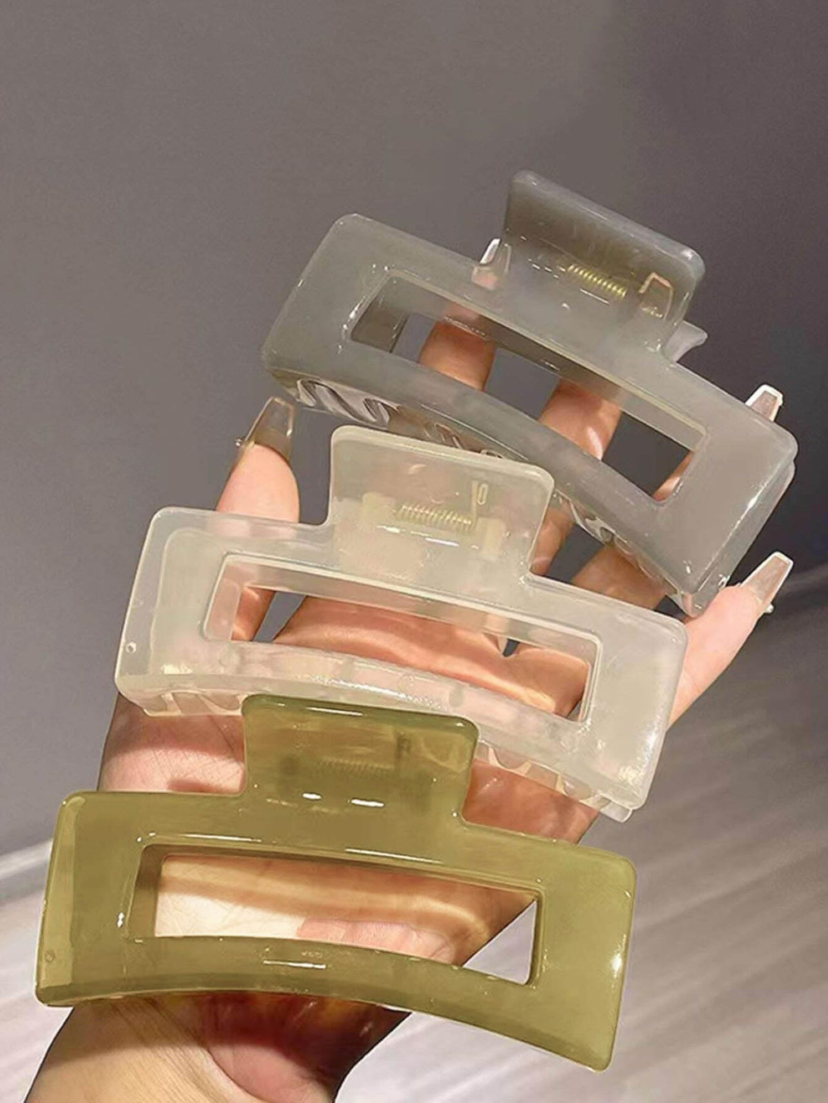 TEBIEKOY front view pack of four showing neutral colors and tidy storage benefit