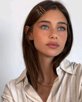 TEBIEKOY in-hair styling example showing decorative Y2K flair and hold