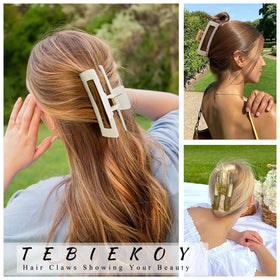 TEBIEKOY clip securing a high bun for comfortable all-day wear
