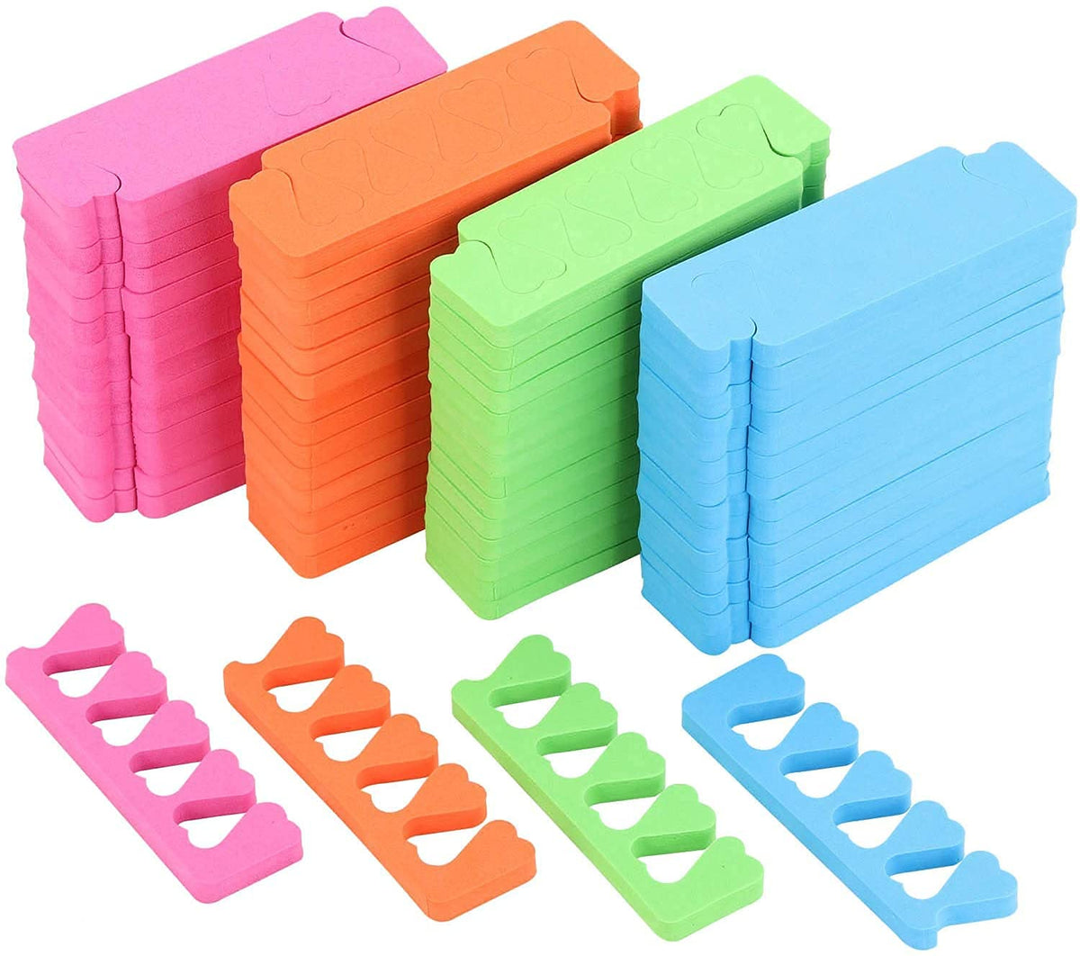 Tecbeauty front packaging showing 120-piece toe separators and value