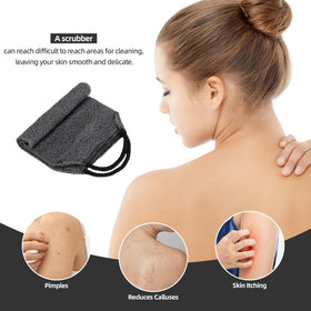 Tecbeauty two scrubbers folded compactly for travel and quick shower routines