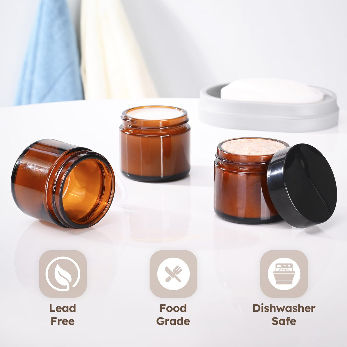 Tecohouse jar filled with cream illustrating cosmetic storage and neat dispensing