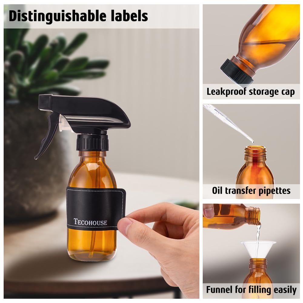 Tecohouse kit accessories funnel pipettes and labels for tidy filling and accurate dosing