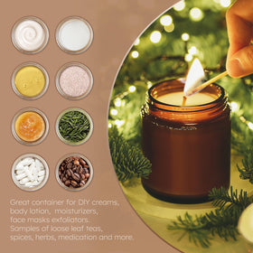 Tecohouse three jars filled with lotion and honey on counter benefit: versatile storage