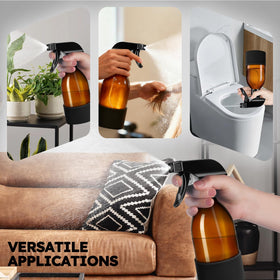Tecohouse bottles on kitchen counter with plants showing versatile household use
