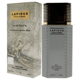 Ted Lapidus bottle in hand illustrating 3.3 oz scale and portability