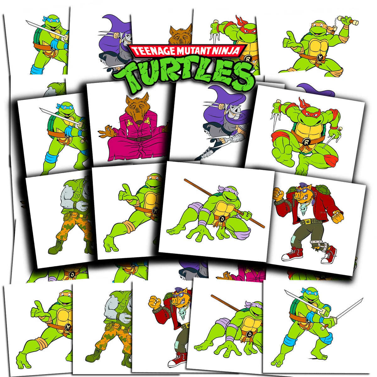 TEENAGE MUTANT NINJA front packaging showing complete party pack and benefit of convenience