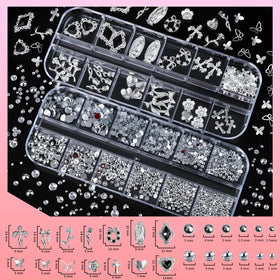 Teenitor close-up of 3D silver charms highlighting intricate shapes and luxury finish